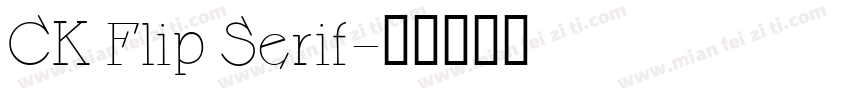 CK Flip Serif字体转换